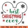 Mickey best christmas ever svg