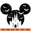 Mickey castle bats svg