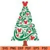 Mickey christmas tree svg