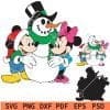 Mickey minnie snowman svg