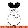 Mickey snowman line art svg