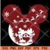 Minnie and mickey christmas scene svg