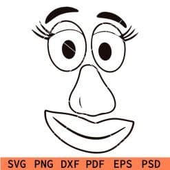 Mrs. potato Line art svg