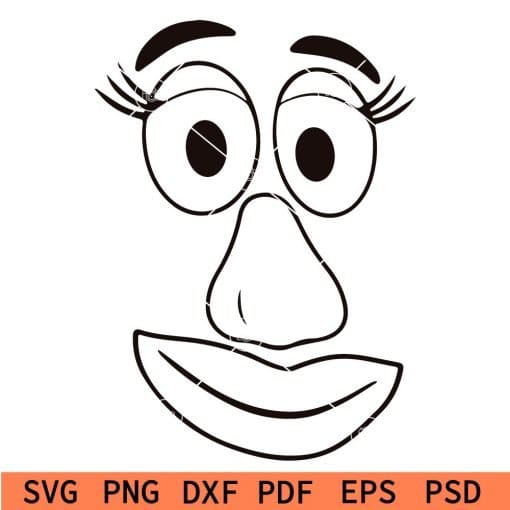 Mrs. potato Line art svg