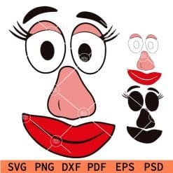 Mrs. potato Layered  svg