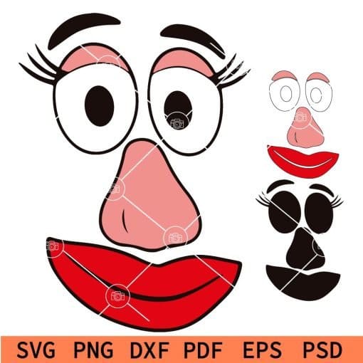 Mrs. potato Layered  svg