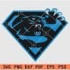 panthers logo inside Superman SVG