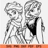 Elsa and Anna SVG