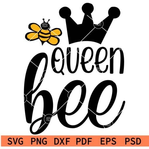 Queen bee Crown SVG