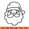 Santa Face Outline SVG