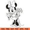 Minnie with candy cane svg