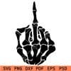 Skeleton middle finger svg