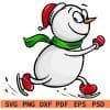 Mumming Snowman Skatting SVG