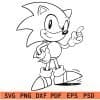 Sonic the Hedgehog Outline SVG
