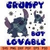 Grumpy but lovable Stitch SVG