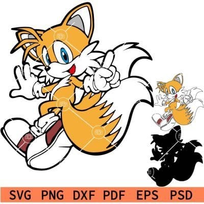 Tails sonic Layered svg, Sonic the hedgehog SVG