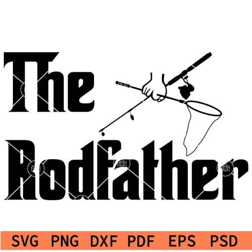 The rodfather fishing Rod svg