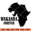 Wakanda forever Africa map SVG