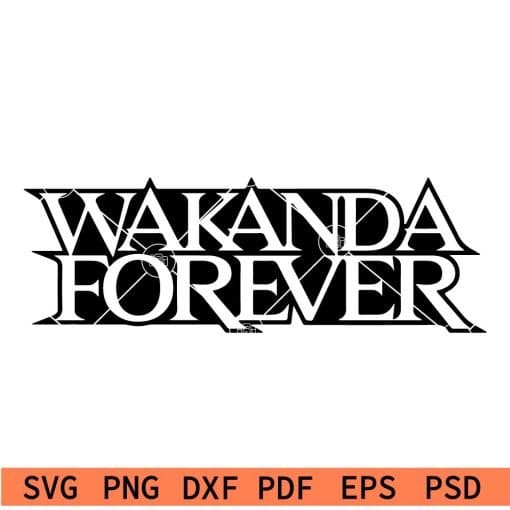 Wakanda forever phrase SVG