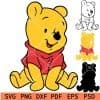 Winnie the pooh Layered svg