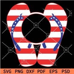 4th July Flip Flops SVG,