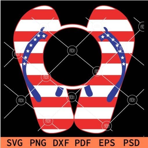 4th July Flip Flops SVG,