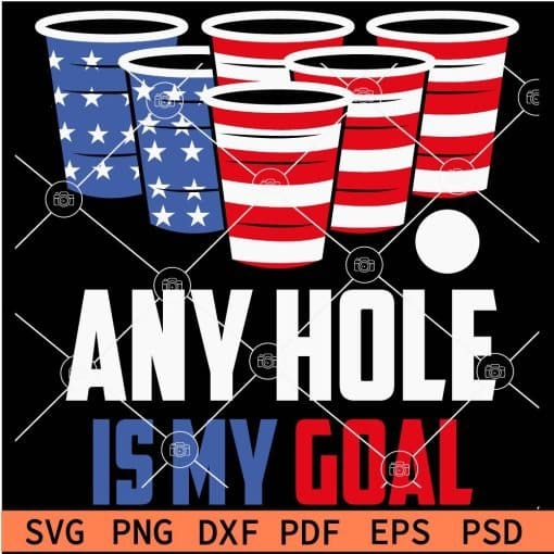 4th July any hole is my goal Tumbler SVG