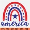 Patriotic Boho Rainbow America SVG