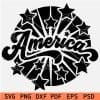  Patriotic Wavy America in Circle and stars SVG