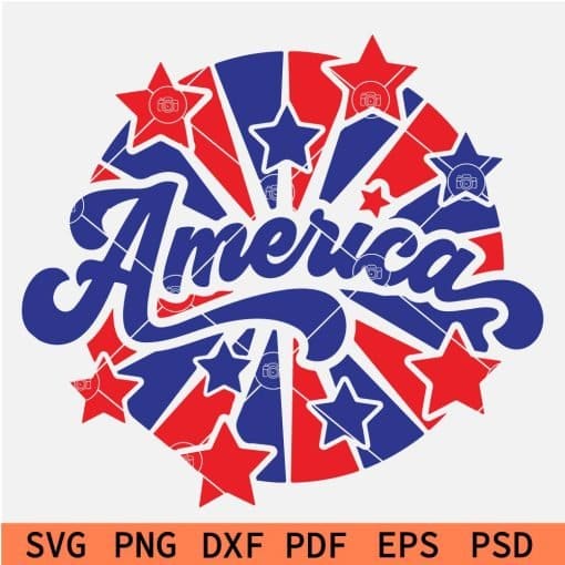 Grunge America Wreath stars SVG