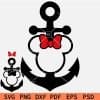 Anchor Minnie Mouse Head svg