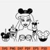 Mickey Ariel the Little Mermaid Snacks SVG,