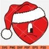 Bad Bunny Heart with Santa Hat SVG