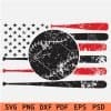 Distressed Baseball Flag SVG