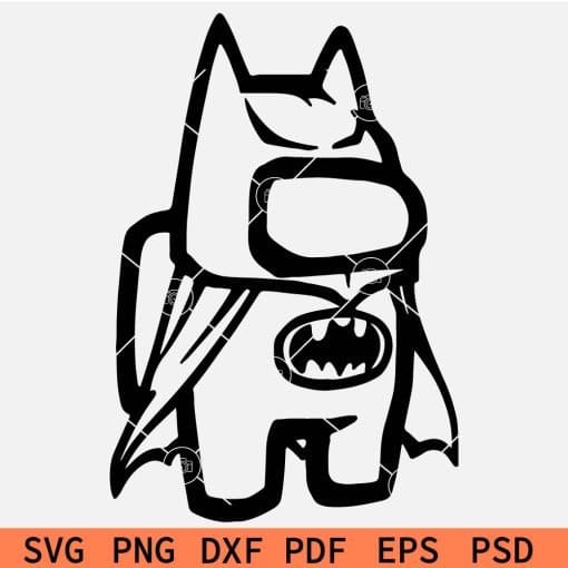 Bat Man Among us Outline SVG