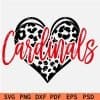 Cardinals Through Leopard Prints Heart Symbol SVG
