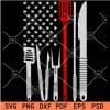 Patriotic cutlery Flag SVG