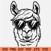 Papa Alpaca with sunglasses SVG