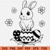  Easter Eggs and Rabbit on Top SVG