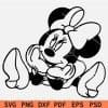 Sitting Minnie Holding Cheeks SVG