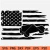 Distressed American flag Jeep black SVG