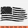 4th July Distressed American flag black SVG
