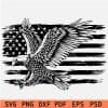 Distressed Patriotic Flying Eagle Svg