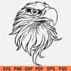Eagle Head Outline SVG