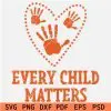 Every Child Matters Thumb inside Dotted Heart Symbol SVG