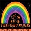 Every Child Matters rainbow hands and feathers SVG