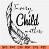 Every Child Matters Feather SVG
