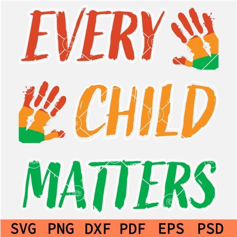 Every Child Matters hand SVG, September 30th Orange Shirt Day SVG