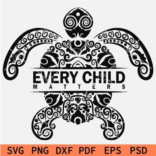 Every Child Matters Mandala Turtle SVG,