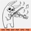 Cartoon Bunny with violin SVG,